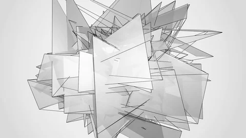 Beautiful abstract silver polygonal. Video stock 82797856