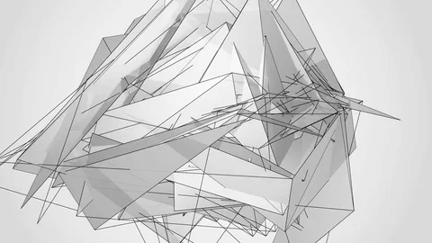 Beautiful abstract silver polygonal. 動画素材 82801479