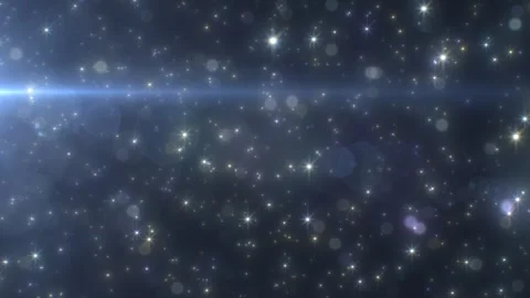 Beautiful Abstract Sparkle Particles Floating Gently In The Night Stock Footage 255800869