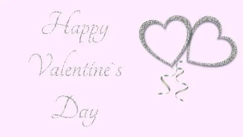 Beautiful abstract texture of shiny silver love hearts balloons and seebrist  Stock Illustration