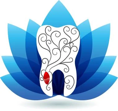 Beautiful abstract tooth Stock Illustration