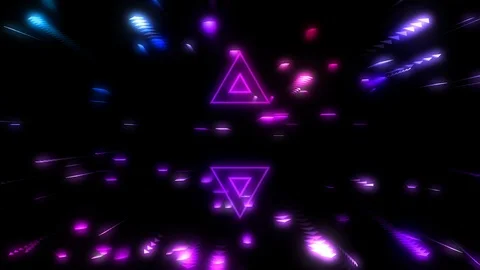 Beautiful Abstract Triangle Animationwith Light Lines Moving Fast. Different Stock-Footage 127303111
