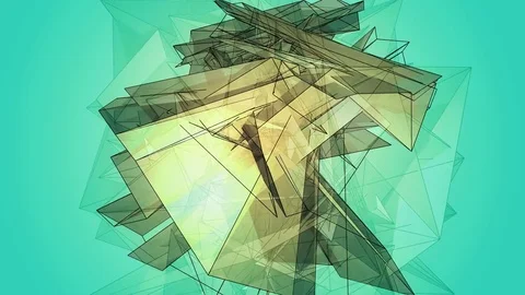 Beautiful Abstract Vintage Polygonal Surface Moving In 3d Animation. Bright T 動画素材 82443918