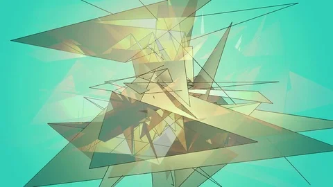 Beautiful Abstract Vintage Polygonal Surface Moving In 3d Animation. Bright T Stock-Footage 82450656