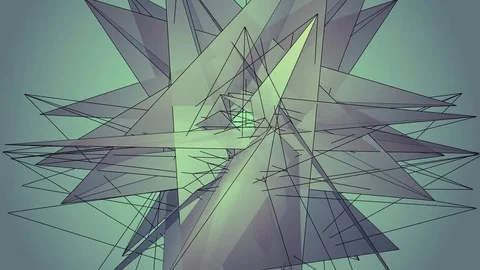 Beautiful abstract vintage polygonal surface moving in animation. Bright Tria 動画素材 82762659