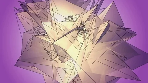 Beautiful abstract violet polygonal. Video stock 82467324