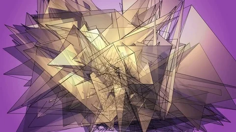 Beautiful abstract violet polygonal. Video stock 82589794