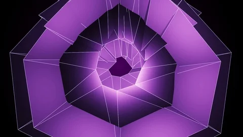 Beautiful abstract violet polygonal. Vidéo 82655229