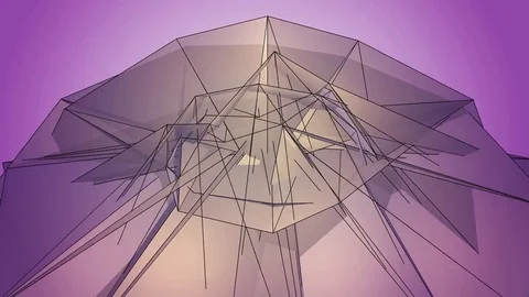 Beautiful abstract violet polygonal. Stock Footage 82664199