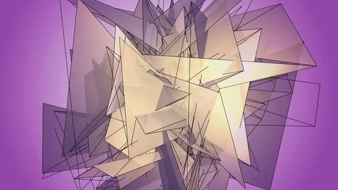 Beautiful abstract violet polygonal. Video stock 82767889