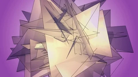Beautiful abstract violet polygonal. Video stock 82768537