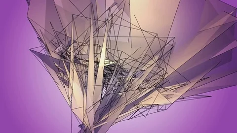 Beautiful abstract violet polygonal. Video stock 82768925