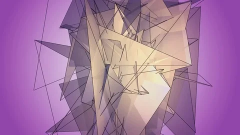 Beautiful abstract violet polygonal. Video stock 82769252