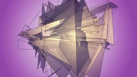 Beautiful abstract violet polygonal. Video stock 82770132