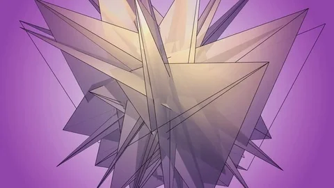 Beautiful abstract violet polygonal. Video stock 82770496