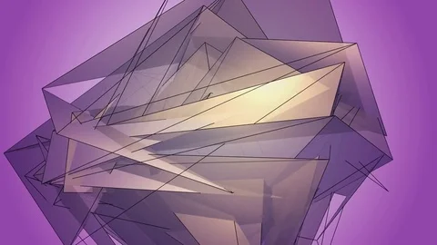 Beautiful abstract violet polygonal. Video stock 82772158
