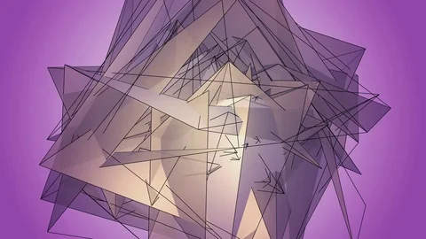 Beautiful abstract violet polygonal. Video stock 82772795