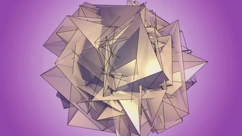Beautiful abstract violet polygonal. Video stock 82773072