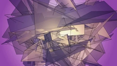 Beautiful abstract violet polygonal. Video stock 82775768