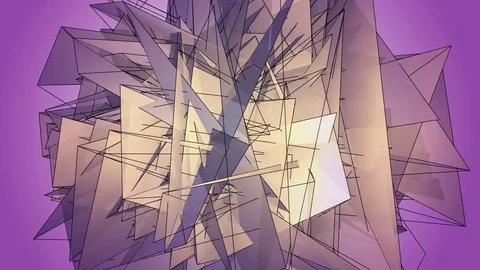 Beautiful abstract violet polygonal. Video stock 82777445