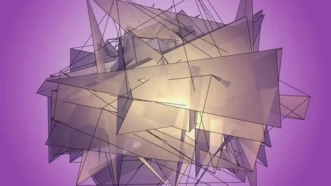 Beautiful abstract violet polygonal. Video stock 82777814