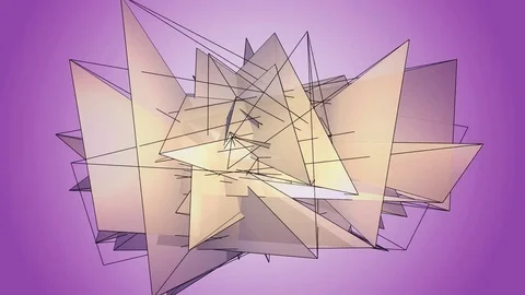 Beautiful abstract violet polygonal. Video stock 82782501