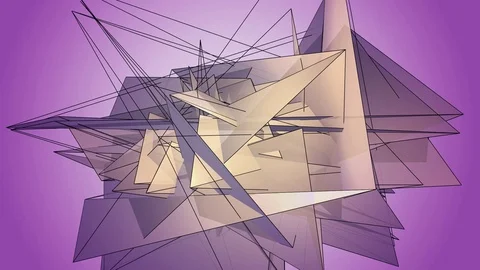 Beautiful abstract violet polygonal. Video stock 82782741
