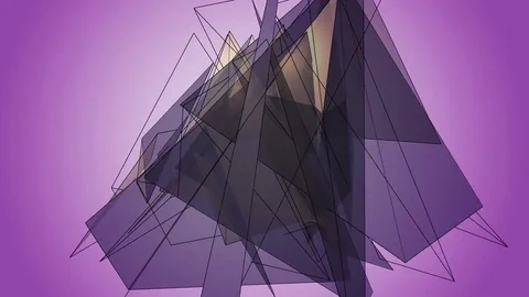 Beautiful abstract violet polygonal. Video stock 82784064