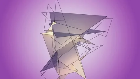 Beautiful abstract violet polygonal. Video stock 82784984