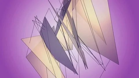 Beautiful abstract violet polygonal. Video stock 82786376