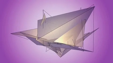 Beautiful abstract violet polygonal. Video stock 82786762
