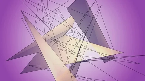 Beautiful abstract violet polygonal. Video stock 82787946