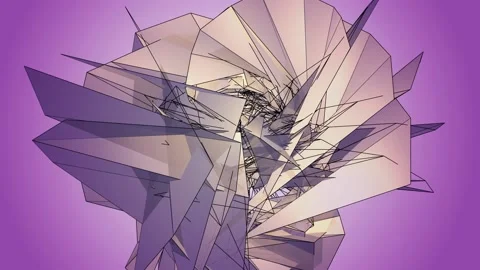 Beautiful abstract violet polygonal. Video stock 82788164