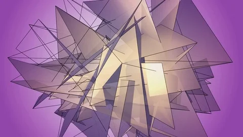 Beautiful abstract violet polygonal. Video stock 82788761