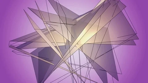 Beautiful abstract violet polygonal. Video stock 82788812