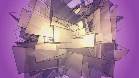 Beautiful abstract violet polygonal. Video stock 82791751