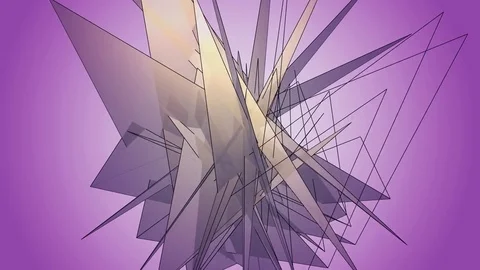 Beautiful abstract violet polygonal. Video stock 82792137