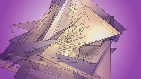 Beautiful abstract violet polygonal. Video stock 82792548