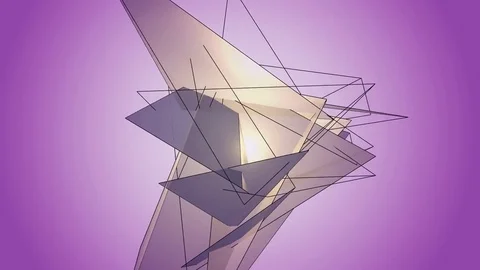 Beautiful abstract violet polygonal. Video stock 82793672