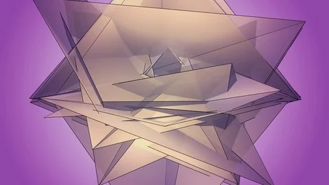 Beautiful abstract violet polygonal. Video stock 82795192