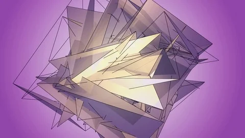 Beautiful abstract violet polygonal. Video stock 82795534