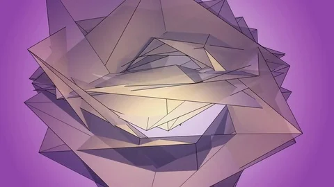 Beautiful abstract violet polygonal. Video stock 82796329