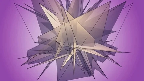 Beautiful abstract violet polygonal. Video stock 82797274