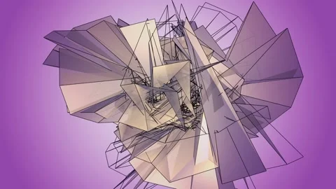 Beautiful abstract violet polygonal. Video stock 82797314