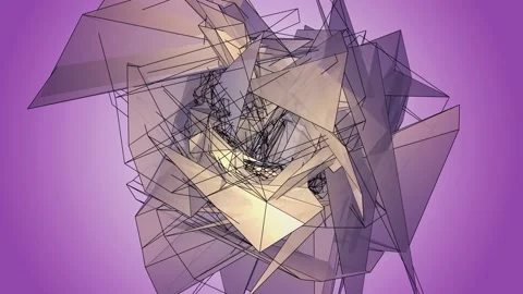 Beautiful abstract violet polygonal. Video stock 82797827