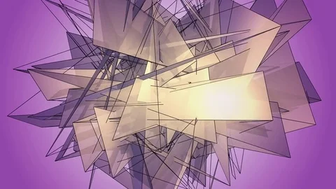 Beautiful abstract violet polygonal. Video stock 82798449