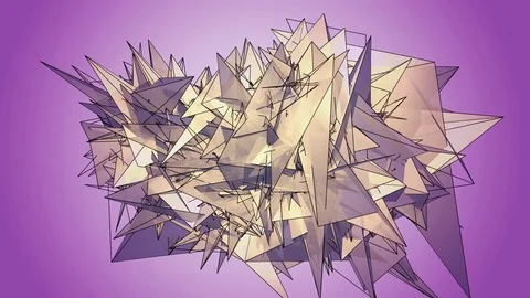 Beautiful abstract violet polygonal. Video stock 82798924