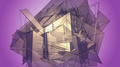 Beautiful abstract violet polygonal. Video stock 82798930