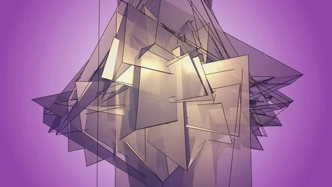 Beautiful abstract violet polygonal. Video stock 82799125