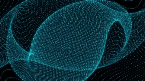 Beautiful Abstract Wave Technology Background Stock Footage 146717841